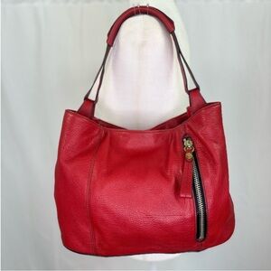 Oryany Leather Shoulder Bag w/ leather and chain crossbody strap.